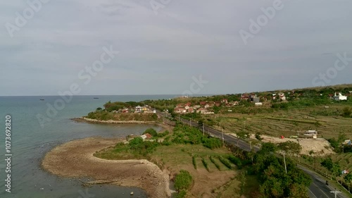 Wallpaper Mural Aerial views of beautiful natural beaches and mountains. This place is located on the Pantura Sluke highway, Rembang. Torontodigital.ca