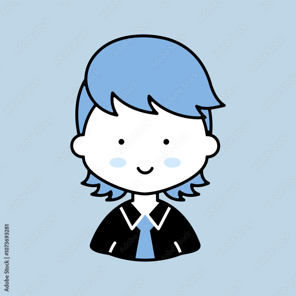 Man boy character face avatar vector icon Man boy character face avatar vector icon