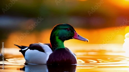 duck on the water, mallard duck 