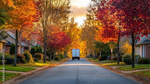 Taking a delivery truck on the last mile of a suburban delivery route