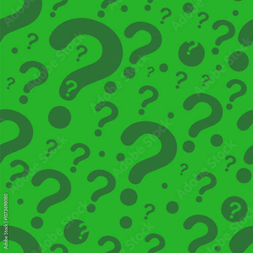 The concept of frequently asked questions.   A flat vector illustration with question marks.