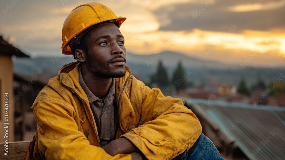 Migrant worker in a construction site receiving safety training, symbolizing the process of adapting to new labor regulations