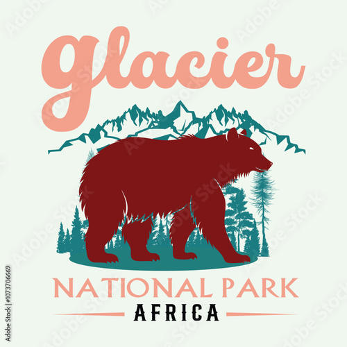 "Wild Glacier Adventure Beer T-Shirt Design"