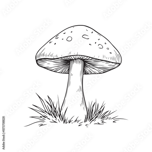 mushroom on a white background