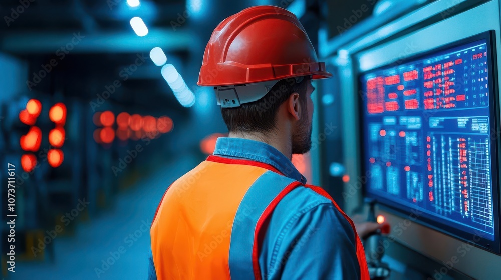 Engineers monitoring the performance of turbines in a power plant, performing necessary maintenance for efficiency Engineers monitoring the performance of turbines in a power plant, performing necessary maintenance for efficiency
