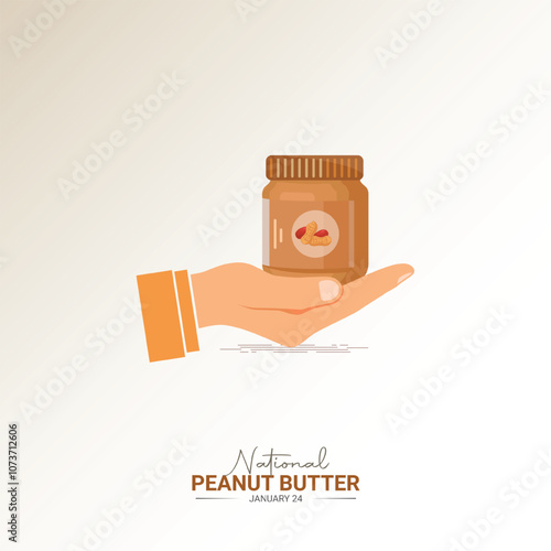 National Peanut Butter Day. Peanut Butter Day creative ads design Jan 24 . social media poster