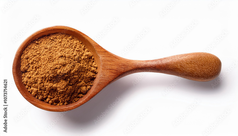 An overhead shot of aromatic nutmeg in a wooden spoon, perfect for food bloggers, recipe websites, and culinary publications. An overhead shot of aromatic nutmeg in a wooden spoon, perfect for food bloggers, recipe websites, and culinary publications.