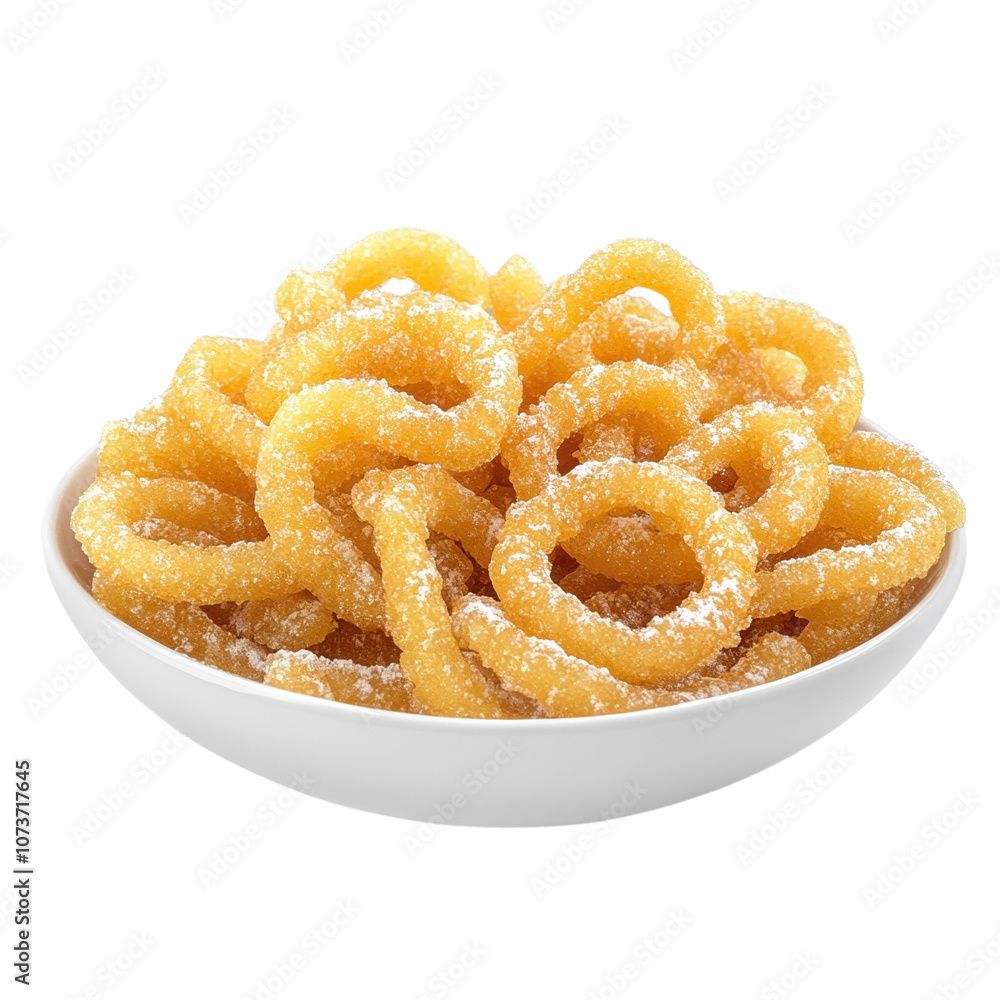 Plate of traditional Indian sweet Jalebi isolated on a white background. PNG transparent. Plate of traditional Indian sweet Jalebi isolated on a white background. PNG transparent.