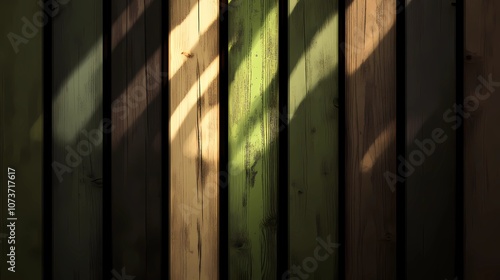 Wallpaper Mural Sunlit wood slats evoke warmth and comfort, with light and shadow interplay perfect for minimalist designs, natural decor, or textured backdrops Torontodigital.ca