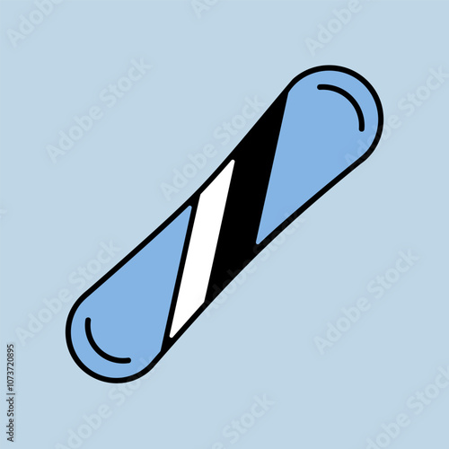 Snowboard vector isolated icon. Winter sign