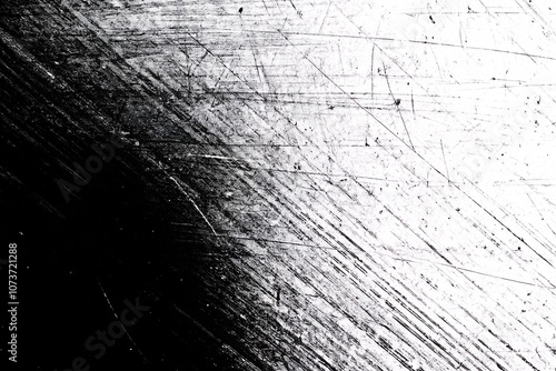 Abstract grunge background with dark scratched textures, combining high contrast and rough details. Great for industrial or artistic projects.