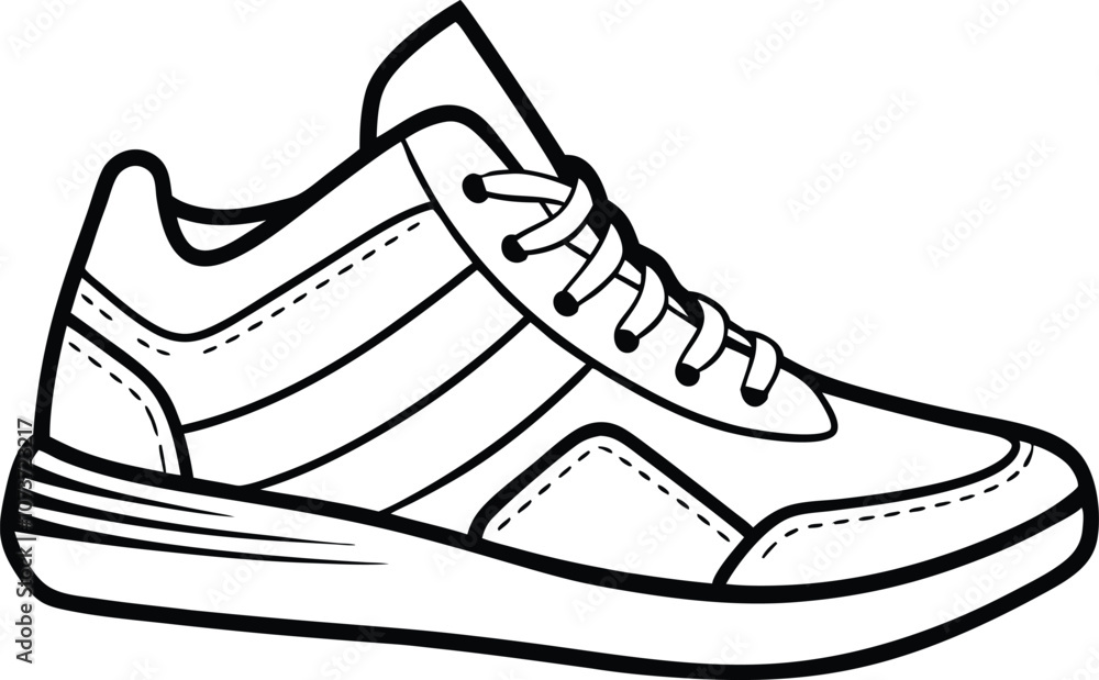 shoes iconline art sketch, sneakers icon, boots vector illustration shoes iconline art sketch, sneakers icon, boots vector illustration