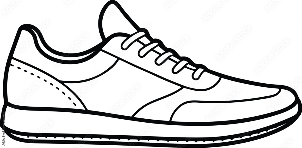 shoes iconline art sketch, sneakers icon, boots vector illustration shoes iconline art sketch, sneakers icon, boots vector illustration