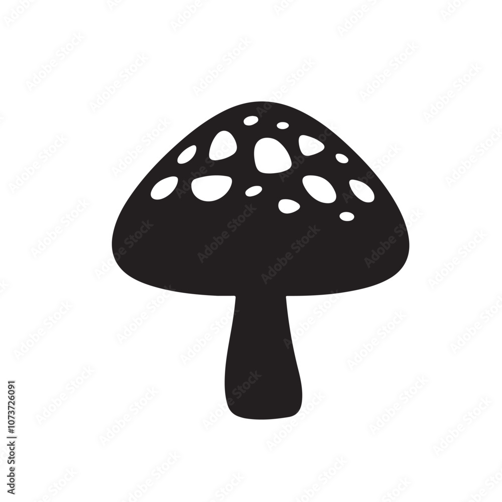 mushroom on a black background mushroom on a black background