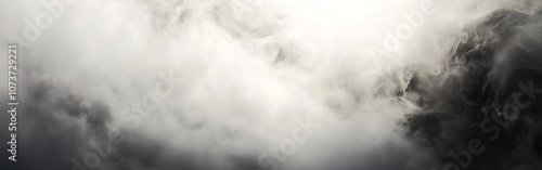 Mystical Smoke Overlay on Isolated Black Background