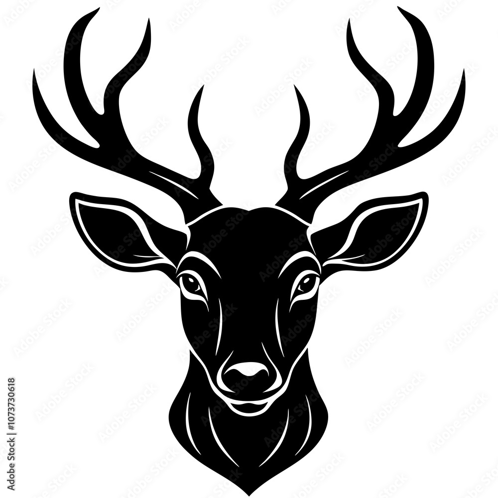 Deer head vector silhouette art illustration Deer head vector silhouette art illustration