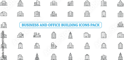 Business and Office Building Icons Pack