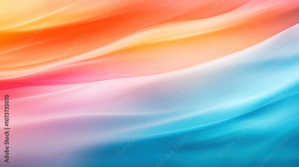 Vibrant abstract waves blend warm and cool hues in a dynamic, flowing pattern, AI Vibrant abstract waves blend warm and cool hues in a dynamic, flowing pattern, AI