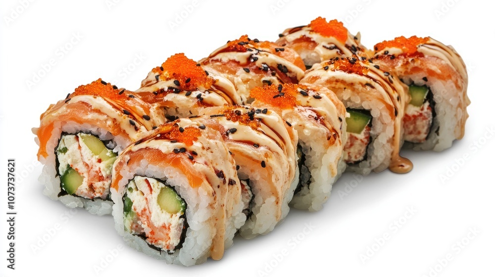Sushi roll a popular dish in Asian cuisine Sushi roll a popular dish in Asian cuisine