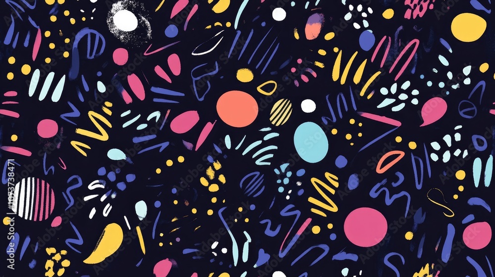 Abstract flat doodle pattern design background Abstract flat doodle pattern design background