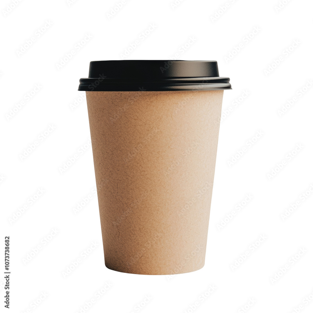 Minimalist Blank Takeaway Coffee Cup, Isolated on White Background Minimalist Blank Takeaway Coffee Cup, Isolated on White Background