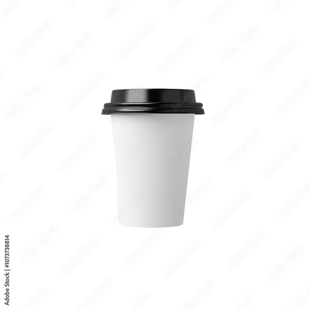 Minimalist Blank Takeaway Coffee Cup, Isolated on White Background Minimalist Blank Takeaway Coffee Cup, Isolated on White Background