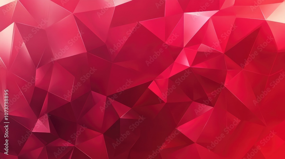 Bright red polygonal background in a flat design style Bright red polygonal background in a flat design style