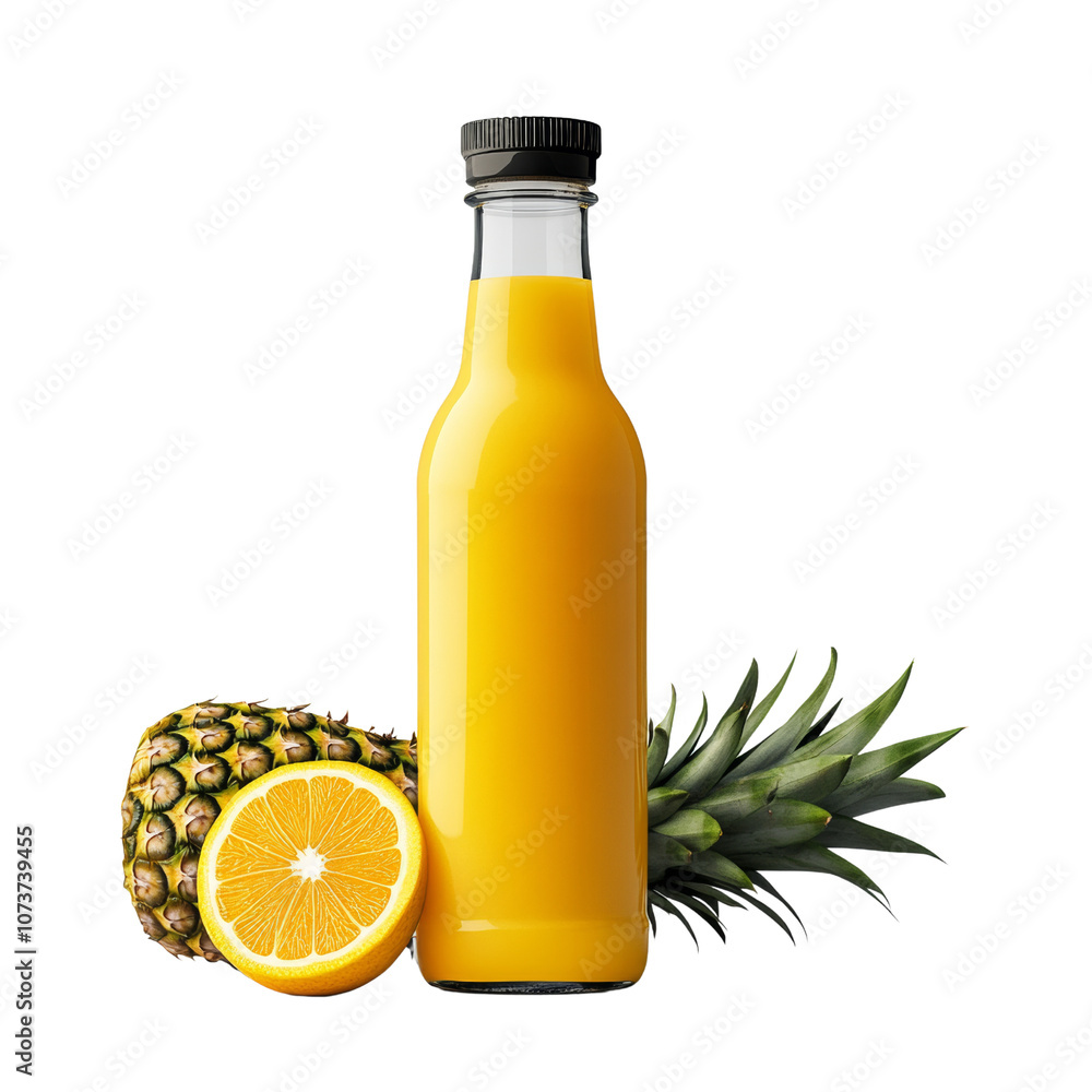 Orange Juice Bottle Mockup, Pineapple Juice Bottle Orange Juice Bottle Mockup, Pineapple Juice Bottle