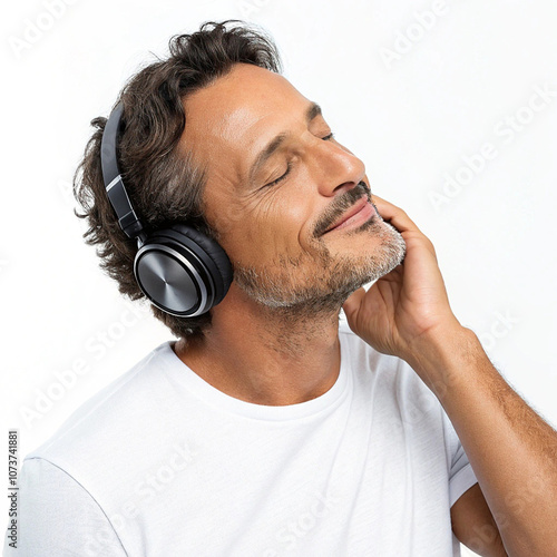 man with headphones