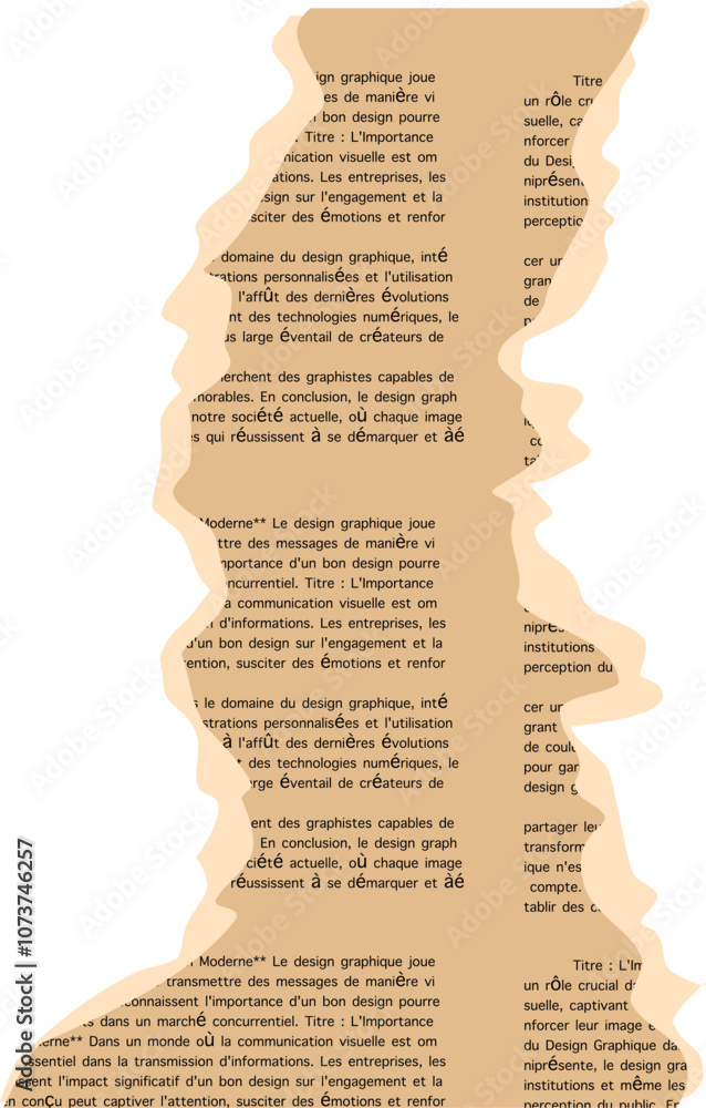 Naklejka premium Ripped newspaper illustration 