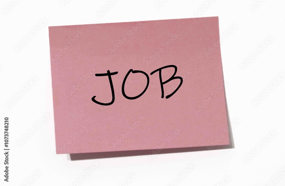 Simple Pink Sticky Note with the Word Simple Pink Sticky Note with the Word