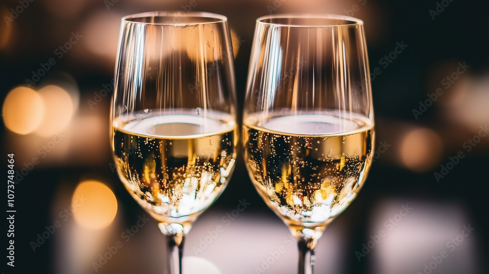 glasses of champagne glasses of champagne