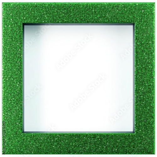 Green metallic glitter textured frame 10x8 inches isolated stationary element for a wide range of projects abstract hatched sparkling particles for embellishment frame christmas isolated photo