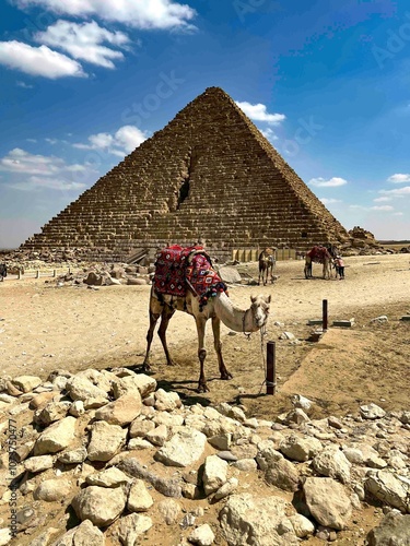Camel in front of 
Pyramid of Menkaure