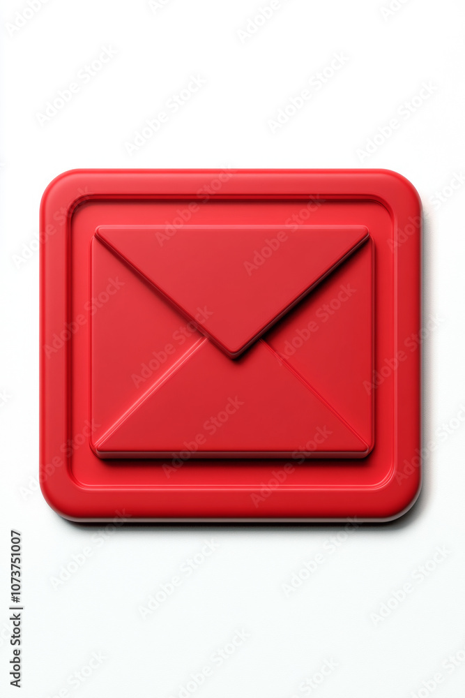 Red envelope on a white background Red envelope on a white background