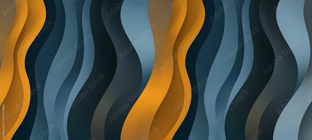 An abstract design featuring flowing waves in shades of blue, grey, and orange, creating a dynamic and modern aesthetic. Perfect for backgrounds or artistic projects. An abstract design featuring flowing waves in shades of blue, grey, and orange, creating a dynamic and modern aesthetic. Perfect for backgrounds or artistic projects.