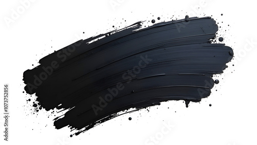 black oil paint smear on a isolated background