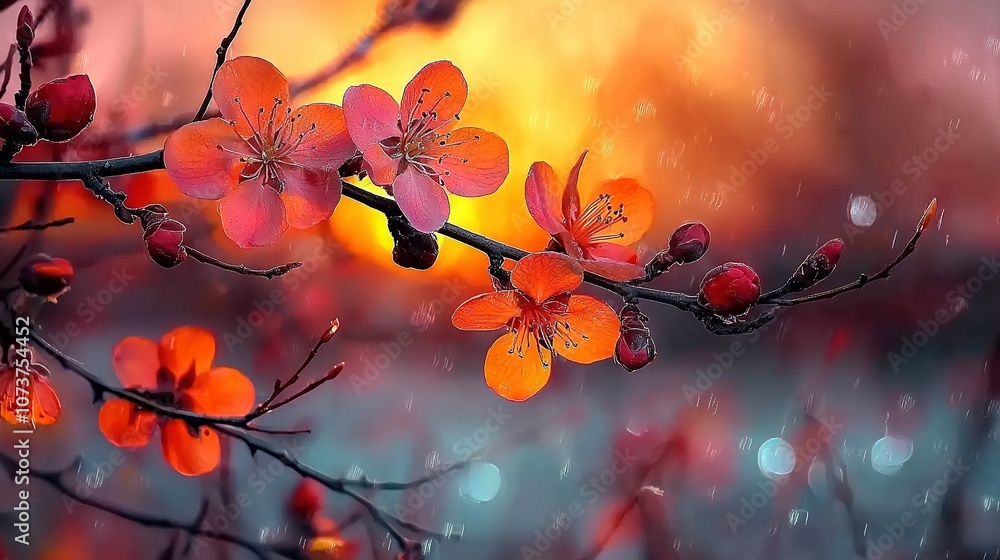 Water droplets on petals, blurred background Water droplets on petals, blurred background