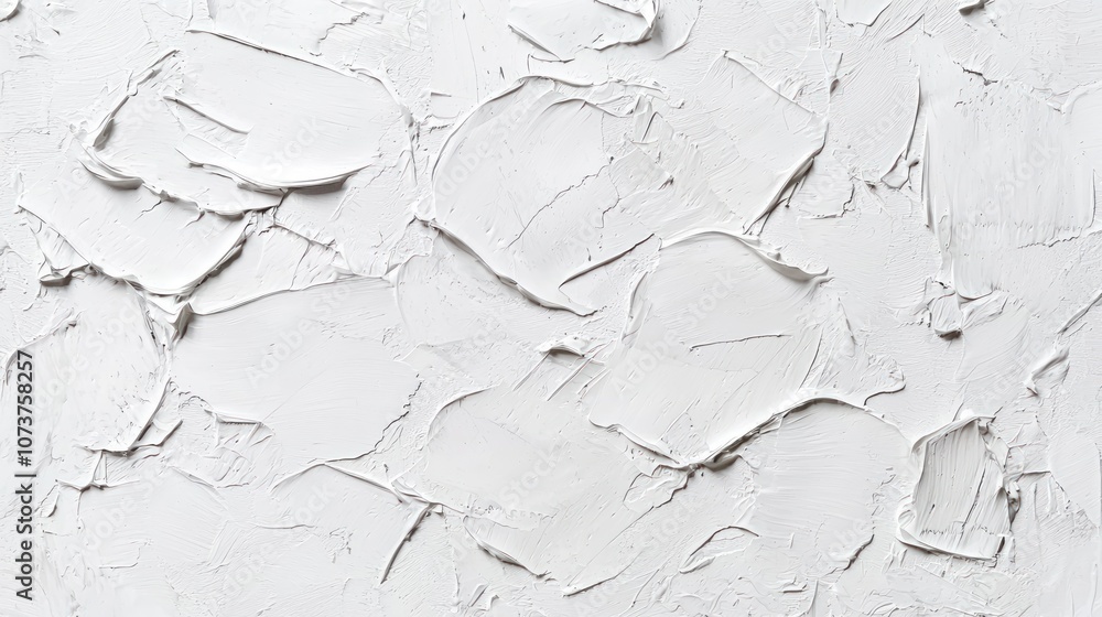 White painted wall texture with rough brush strokes White painted wall texture with rough brush strokes