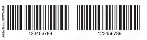 Set of bar code symbol illustration isolated on white background vector