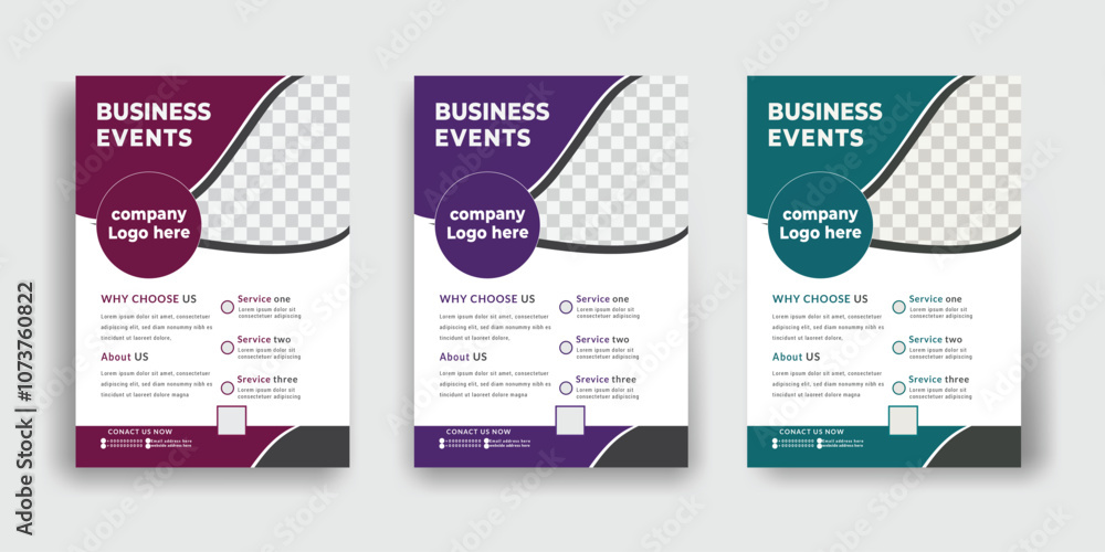 Corporate business flyer design layout vector. Corporate business flyer design layout vector.