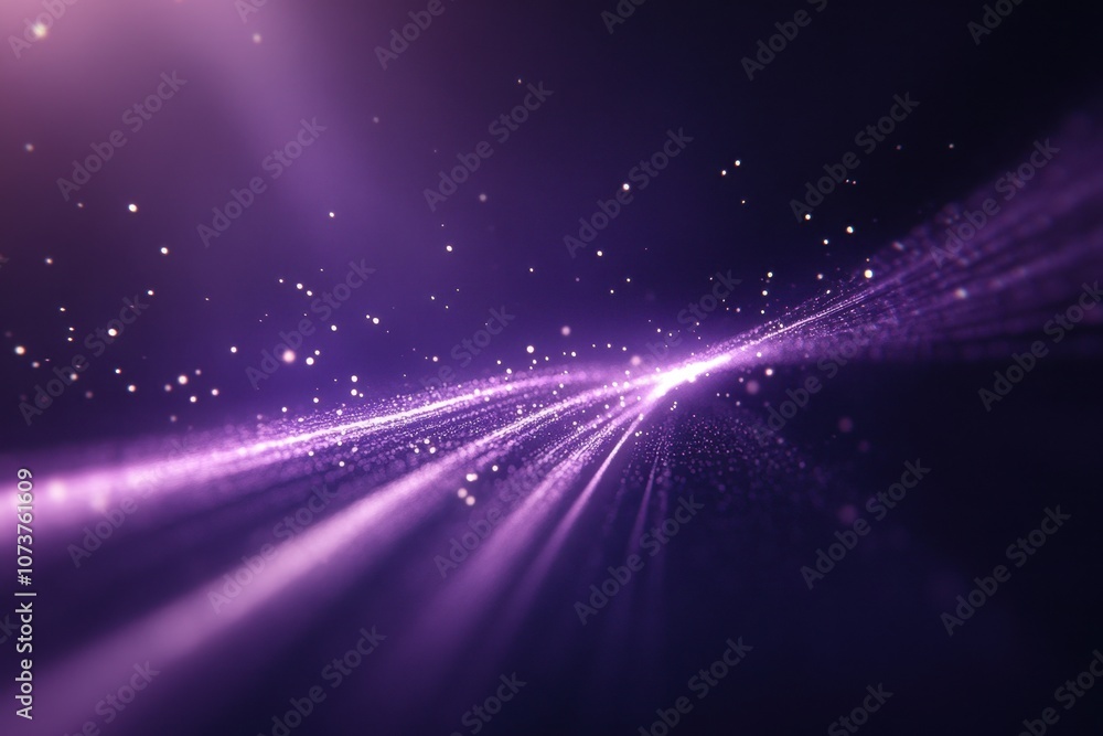 Obraz premium Exploring the enchanting dance of light rays in a purple atmosphere