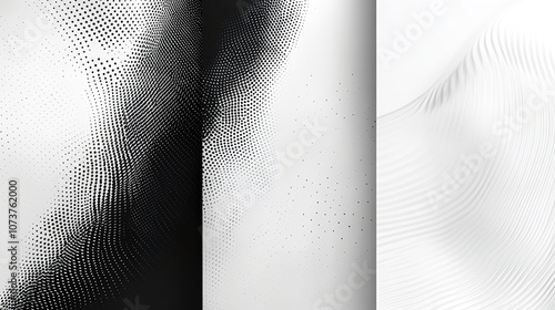 Abstract Halftone White Background Set in Three Colors

 photo