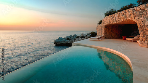 Magnifique maison contemporaine avec terrasse,  et piscine a débordement, vue mer