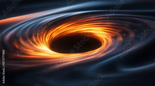 Wallpaper Mural 3d black hole, geometric spirals, light and dark, glowing Torontodigital.ca