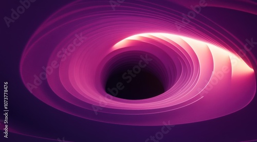 3d black hole, geometric spirals, light and dark