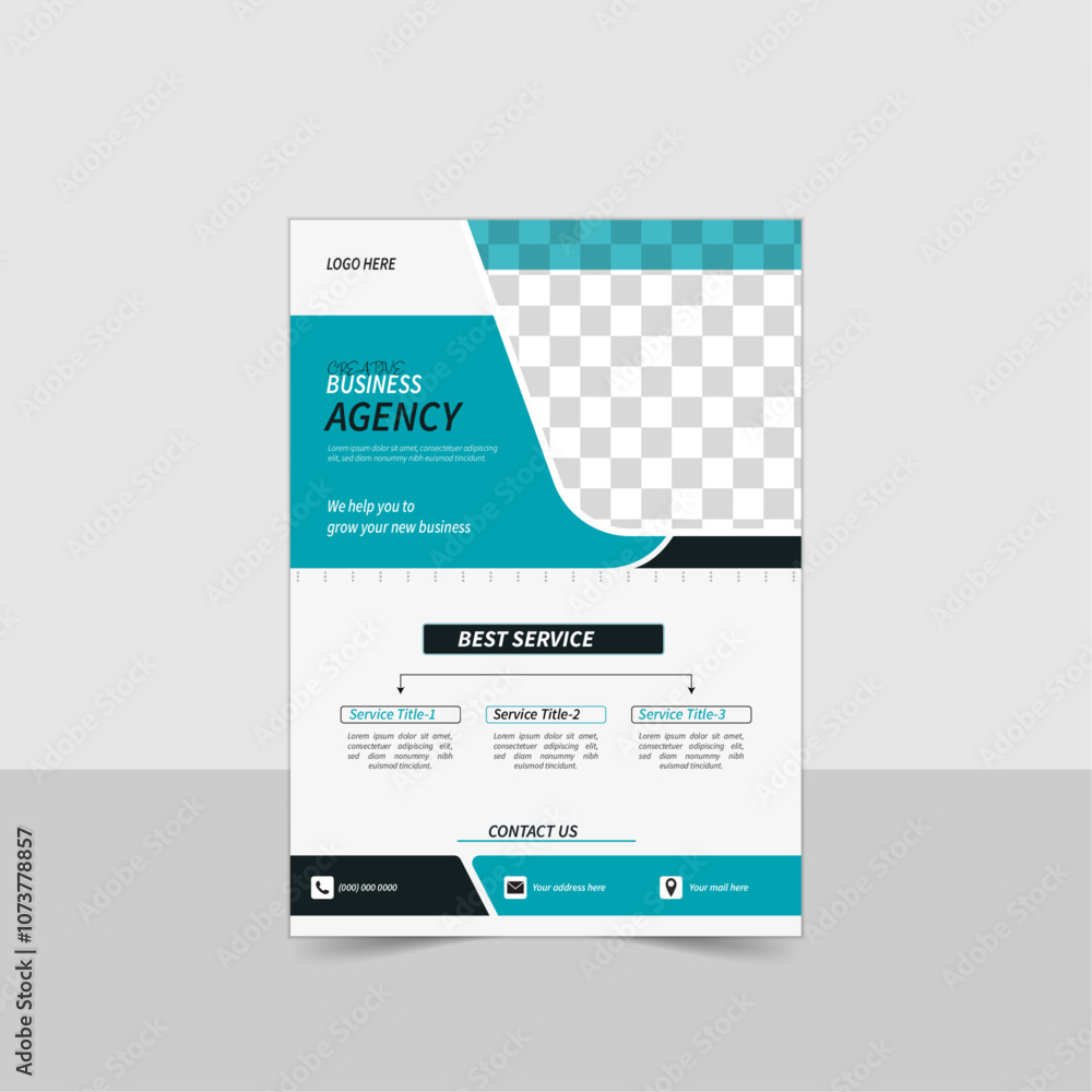 Obraz premium Modern creative a vector flyer template in a4 size corporate business flyer design.