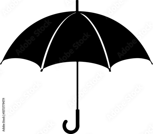 simple black umbrella graphic
