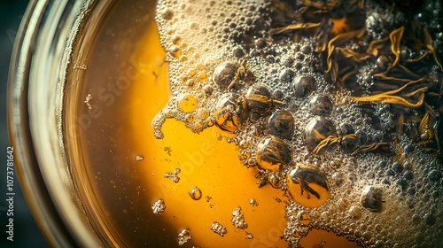 The Intricacies of Home-Brewed Kombucha with SCOBY in Fermentation Jar