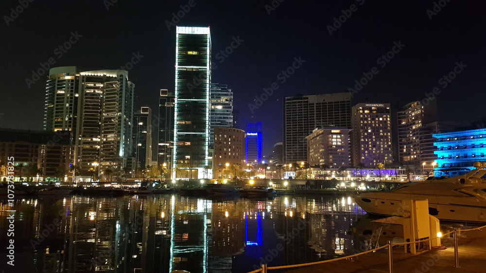 Beirut Zaitunay Bay View at Night Beirut Zaitunay Bay View at Night